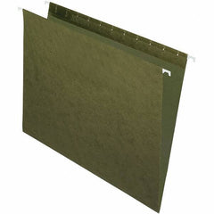 Pendaflex - 9-1/4 x 11-7/8", Letter Size, Standard Green, Hanging File Folder - 11 Point Stock, Straight Tab Cut Location - USA Tool & Supply