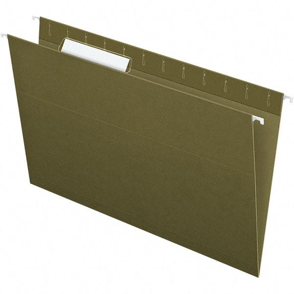 Pendaflex - 9-1/2 x 16", Legal, Standard Green, Hanging File Folder - 11 Point Stock, 1/3 Tab Cut Location - USA Tool & Supply