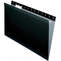 Pendaflex - 9-1/2 x 14-1/2", Legal, Black, Hanging File Folder - 11 Point Stock, 1/5 Tab Cut Location - USA Tool & Supply