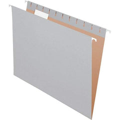 Pendaflex - 9-1/4 x 11-7/8", Letter Size, Gray, Hanging File Folder - 11 Point Stock, 1/5 Tab Cut Location - USA Tool & Supply