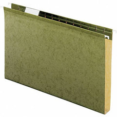 Pendaflex - 9-1/2 x 14-1/2", Legal, Standard Green, Hanging File Folder - 11 Point Stock, 1/5 Tab Cut Location - USA Tool & Supply