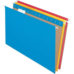 Pendaflex - 9-1/2 x 16", Legal, Assorted Colors, Hanging File Folder - 11 Point Stock, 1/5 Tab Cut Location - USA Tool & Supply