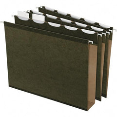 Pendaflex - 13 x 10-5/8", Letter Size, Standard Green, Hanging File Folder - 11 Point Stock, 1/5 Tab Cut Location - USA Tool & Supply