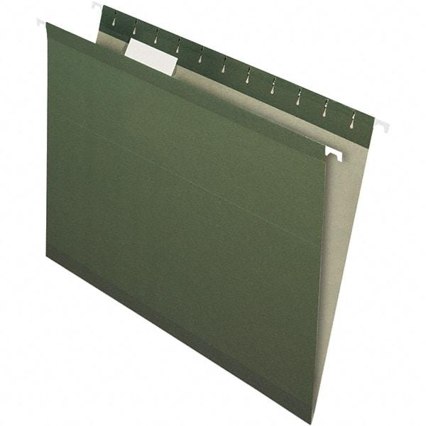 Pendaflex - 9-1/2 x 16", Letter Size, Standard Green, Hanging File Folder - 11 Point Stock, 1/5 Tab Cut Location - USA Tool & Supply