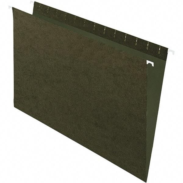 Pendaflex - 9-1/2 x 16", Legal, Standard Green, Hanging File Folder - 11 Point Stock, Straight Tab Cut Location - USA Tool & Supply