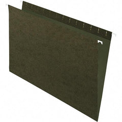 Pendaflex - 9-1/2 x 16", Legal, Standard Green, Hanging File Folder - 11 Point Stock, Straight Tab Cut Location - USA Tool & Supply