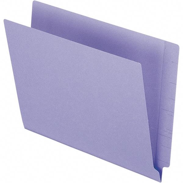 Pendaflex - 10-1/8 x 12-1/4", Letter Size, Purple, File Folders with End Tab - 11 Point Stock, Straight Tab Cut Location - USA Tool & Supply