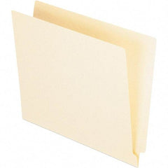 Pendaflex - 8-1/2 x 11", Letter Size, Manila, File Folders with End Tab - 11 Point Stock, Straight Tab Cut Location - USA Tool & Supply