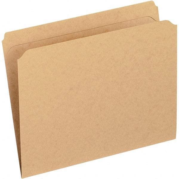 Pendaflex - 9-7/8 x 11-3/4", Letter Size, Brown, File Folders with Top Tab - 11 Point Stock, Straight Tab Cut Location - USA Tool & Supply