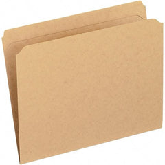 Pendaflex - 9-7/8 x 11-3/4", Letter Size, Brown, File Folders with Top Tab - 11 Point Stock, Straight Tab Cut Location - USA Tool & Supply
