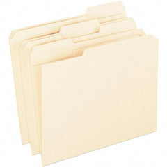 Pendaflex - 10 x 12-1/2", Letter Size, Manila, File Folders with Top Tab - 11 Point Stock, 1/3 Tab Cut Location - USA Tool & Supply