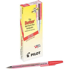 Pilot - Conical Ball Point Pen - Red - USA Tool & Supply