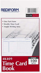 REDIFORM - 29/32" High x 4-13/64" Wide Weekly Time Cards - Use with Manual Time Record - USA Tool & Supply