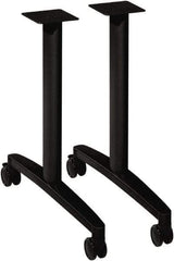 Hon - 23-1/2" Long x 39-1/4" Wide x 28-3/8" High Stationary Leg Base Table - Black, Aluminum - USA Tool & Supply
