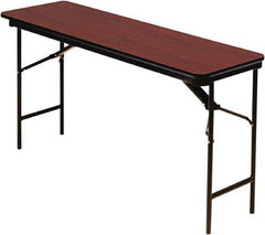 ICEBERG - 18" Long x 72" Wide x 29" High, Folding Table - Mahogany - USA Tool & Supply