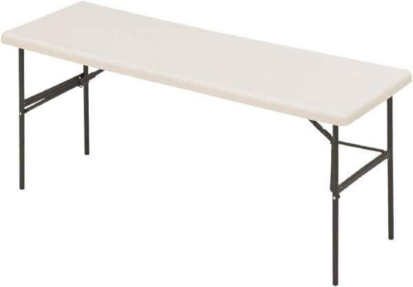ICEBERG - 24" Long x 72" Wide x 29" High, Folding Table - Platinum - USA Tool & Supply
