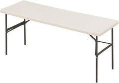 ICEBERG - 24" Long x 72" Wide x 29" High, Folding Table - Platinum - USA Tool & Supply