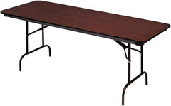 ICEBERG - 30" Long x 72" Wide x 29" High, Folding Table - Mahogany - USA Tool & Supply