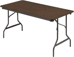 ICEBERG - 30" Long x 60" Wide x 29" High, Folding Table - Walnut - USA Tool & Supply