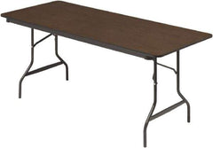 ICEBERG - 30" Long x 72" Wide x 29" High, Folding Table - Walnut - USA Tool & Supply