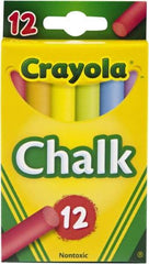 Crayola - Blue, Green, Orange, Red, Violet & Yellow Chalk - Use with Chalkboards - USA Tool & Supply