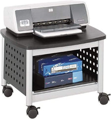 Safco - Black & Silver Case/Stand - Use with Printer, Office Machines - USA Tool & Supply