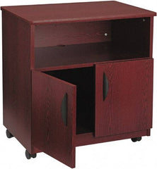 Safco - Mahogany Case/Stand - Use with Fax Machines, Printer, Copiers - USA Tool & Supply