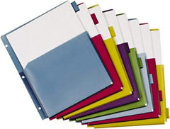 Cardinal - 11 x 8 1/2" 8 Tabs, 3-Hole Punched, Tab Divider - Multicolor Tabs, Multi-Color Folder - USA Tool & Supply