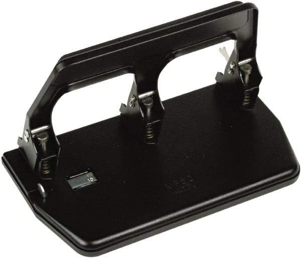 Master - Paper Punches Type: 40 Sheet Three-Hole Punch Color: Black - USA Tool & Supply