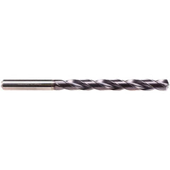 Emuge - 17/32", 135° Drill Point, Spiral Flute, Solid Carbide Taper Length Drill Bit - TiAlN Finish, 140mm Flute Length, 186mm OAL, EF-DRILL Series - USA Tool & Supply