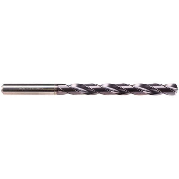 Emuge - 11/16", 135° Drill Point, Spiral Flute, Solid Carbide Taper Length Drill Bit - TiAlN Finish, 180mm Flute Length, 230mm OAL, EF-DRILL Series - USA Tool & Supply