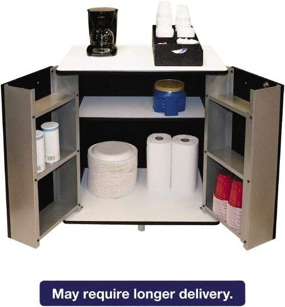 Vertiflex Products - Black & White Refreshment Stand - Use with Microwave, Coffee Maker - USA Tool & Supply