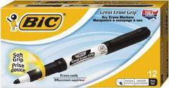 Bic - Black Great Erase Grip Fine Point Dry Erase Markers - For Use with Dry Erase Marker Boards - USA Tool & Supply