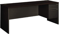 Hon - 72" Long x 29-1/2" High x 24" Deep, 2 Drawer Credenza - Mahogany/Charcoal (Color), Steel-Reinforced High-Pressure Laminate/Metal - USA Tool & Supply