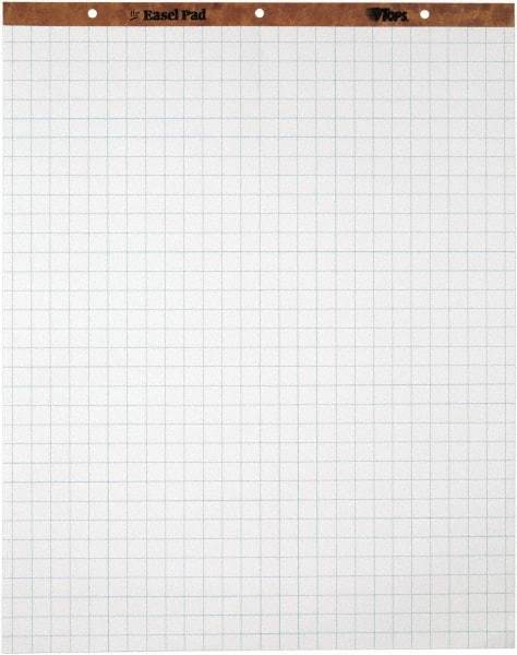 TOPS - Easel Pads, Quadrille Rule, 27 x 34, White, 50 Sheets, 4 Pads/Carton, Easel Pads - Use with Whiteboards, Chalkboards, Walls, Easel St&s - USA Tool & Supply