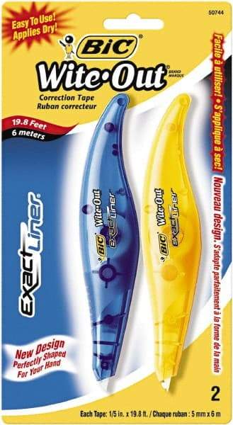 Bic - 1/5" x 236" Correction Tape Non-Refillable - USA Tool & Supply