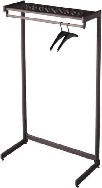 Quartet - 24 Hooks, 48" Long x 18-1/2" Deep, Steel Single Side Garment Rack - 61-1/2" High - USA Tool & Supply