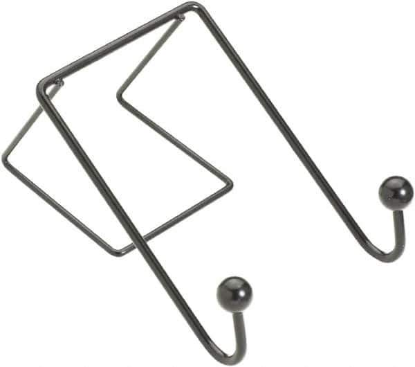 FELLOWES - 2 Hooks, 4" Long x 5-1/8" Deep, Metal Double Wall Hook - 6" High - USA Tool & Supply