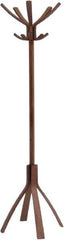 Alba - 10 Hooks, 21-21/32" Long x 21-21/32" Deep, Wood Floor Rack - 69-21/64" High - USA Tool & Supply