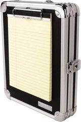 Vaultz - 9-3/4" Long x 2" Wide, Clip Board - Black - USA Tool & Supply