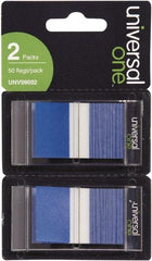 Universal One - Self-Stick Page Flags Style: Flag Color: Blue - USA Tool & Supply