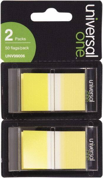 Universal One - Self-Stick Page Flags Style: Flag Color: Yellow - USA Tool & Supply