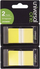 Universal One - Self-Stick Page Flags Style: Flag Color: Yellow - USA Tool & Supply