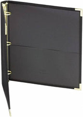 Samsill - 225 Sheet Capacity, 11 x 8-1/2", Non-View Ring Binder - Vinyl, Black - USA Tool & Supply