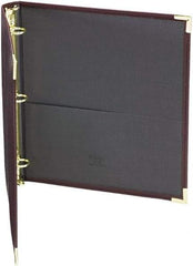 Samsill - 225 Sheet Capacity, 11 x 8-1/2", Non-View Ring Binder - Vinyl, Burgundy - USA Tool & Supply