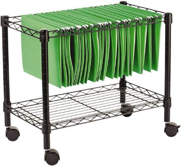 ALERA - 250 Lb Capacity, 24" Wide x 14" Long x 21" High File Cart - 1 Shelf, Steel - USA Tool & Supply