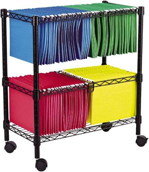 ALERA - 250 Lb Capacity, 26" Wide x 14" Long x 29-1/2" High File Cart - 1 Shelf, Steel - USA Tool & Supply