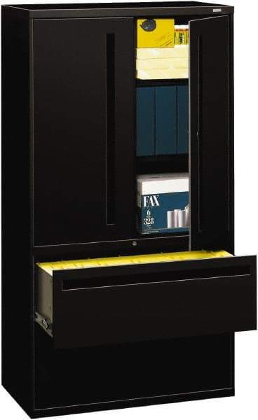 Hon - File & Cabinet Combinations Type: File/Cabinet Combo Color: Black - USA Tool & Supply