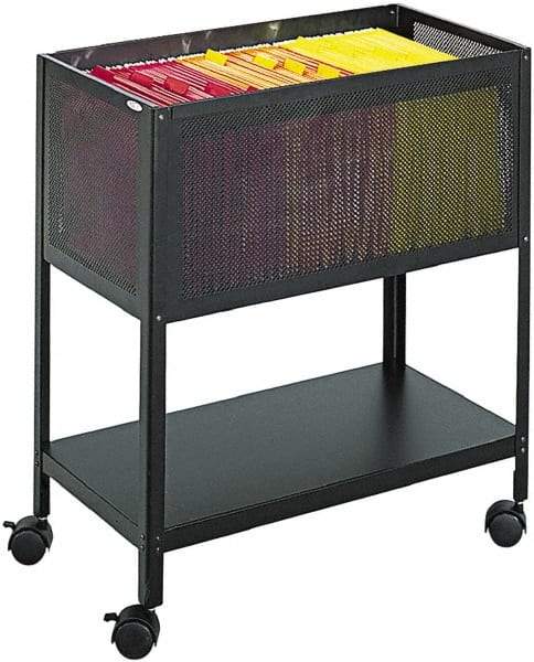 Safco - 5 Lb Capacity, 13-1/2" Wide x 24-1/4" Long x 27-1/2" High Tote Cart - 1 Shelf, Steel - USA Tool & Supply