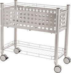 Vertiflex Products - 50 Lb Capacity, 28-1/4" Wide x 13-3/4" Long x 27-3/8" High File Cart - 1 Shelf, Steel - USA Tool & Supply